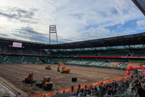 B2Run Bremen 2026 im Weserstadion - Bauarbeiten auf der sonstigen Rasenfläche